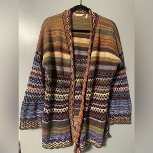 Soft Surroundings Multicolor Knit Cardigan